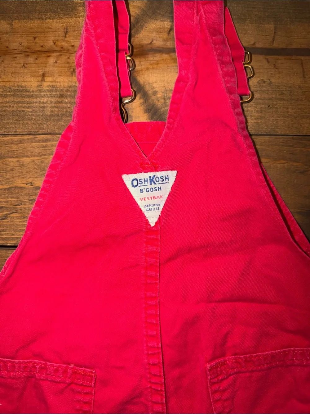 Vintage OshKosh B'gosh Red Kids Overalls